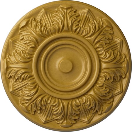 Whitman Ceiling Medallion (For Canopies Up To 3 3/4), Hand-Painted Iridescent Gold, 13OD X 1 3/8P
